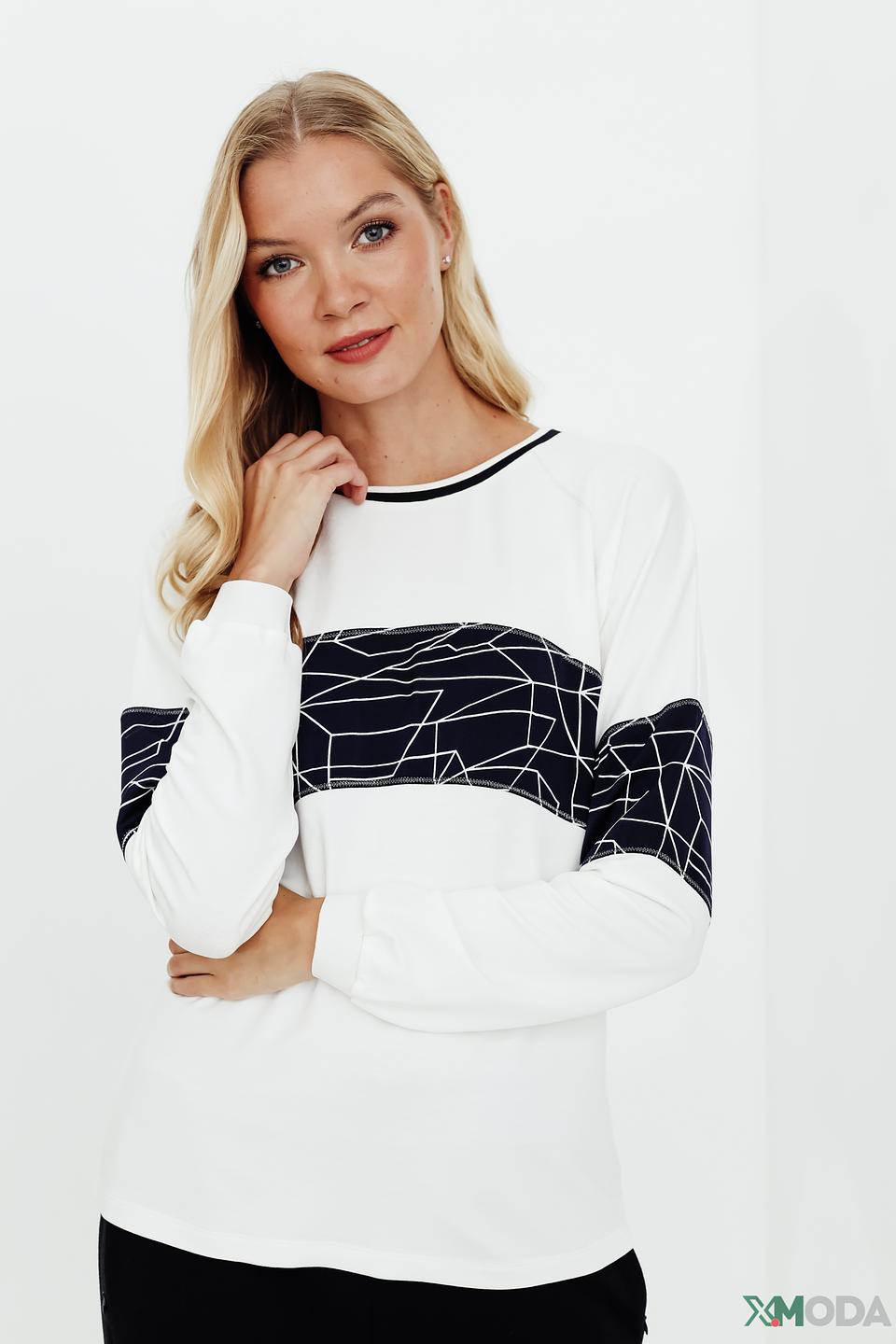 Пуловер Pezzo с геометрическим принтом