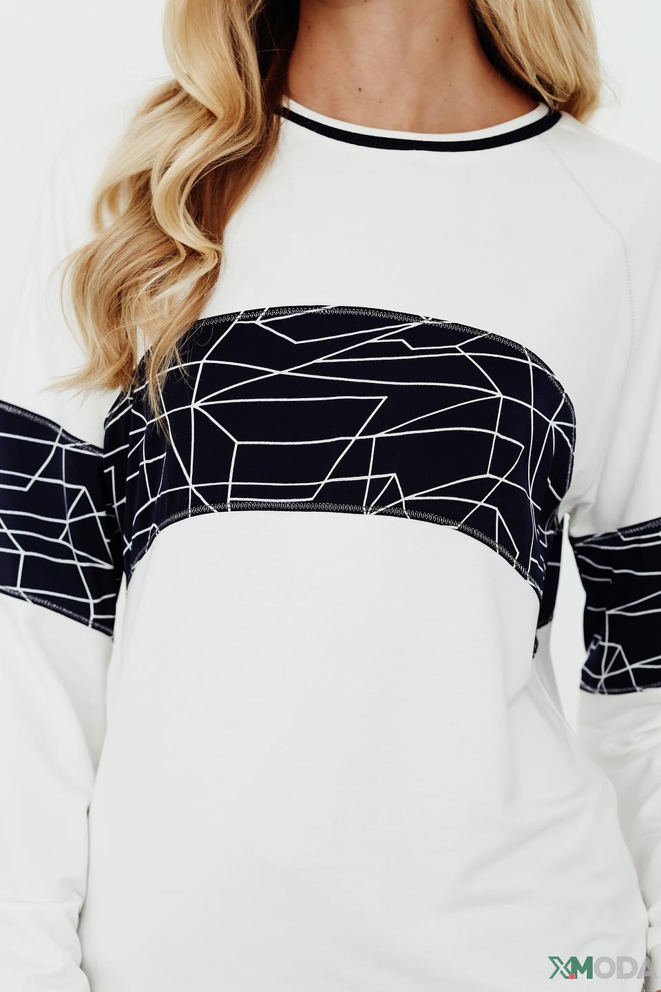 Пуловер Pezzo с геометрическим принтом