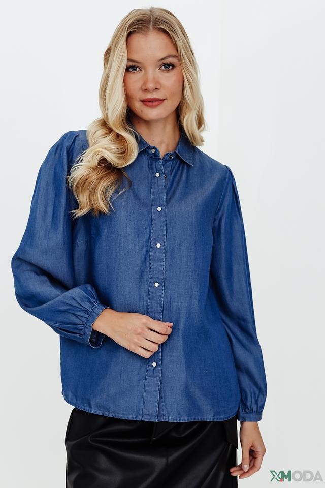 Рубашка Pezzo джинсовая синяя