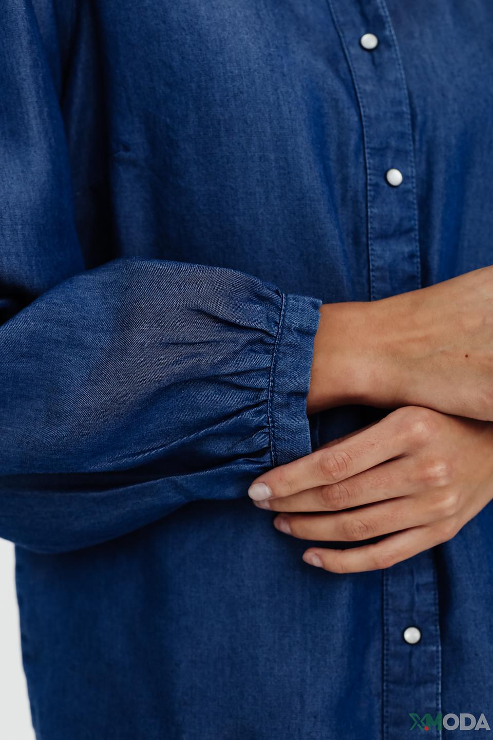 Рубашка Pezzo джинсовая синяя