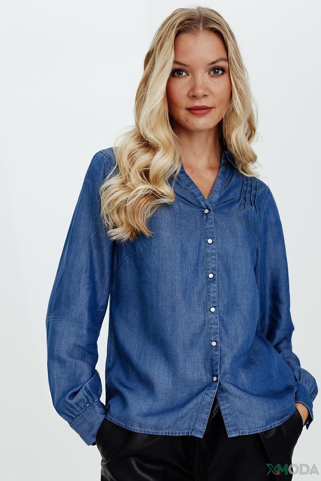 Рубашка Pezzo деним голубой