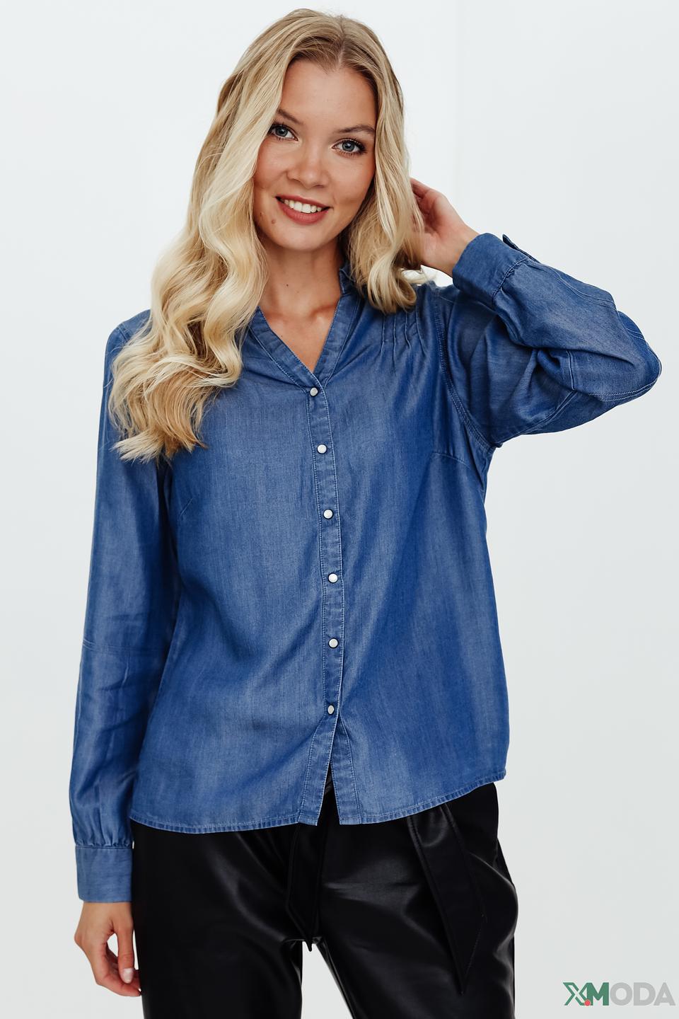 Рубашка Pezzo деним голубой