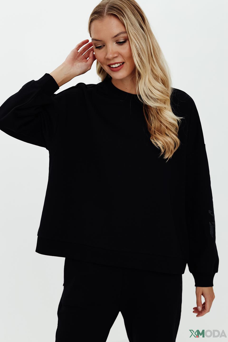 Пуловер Pezzo чёрный с логотипом