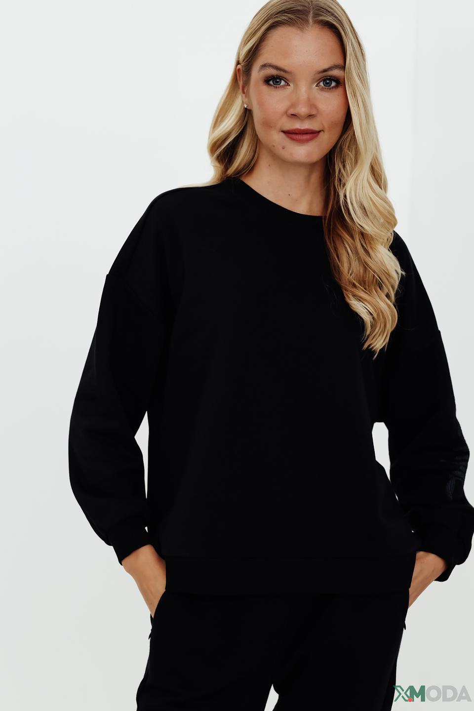 Пуловер Pezzo чёрный с логотипом