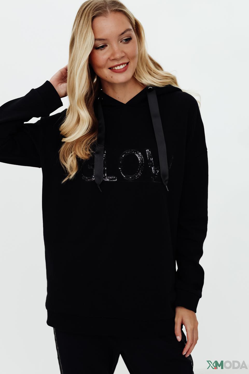 Толстовка Pezzo с надписью чёрная