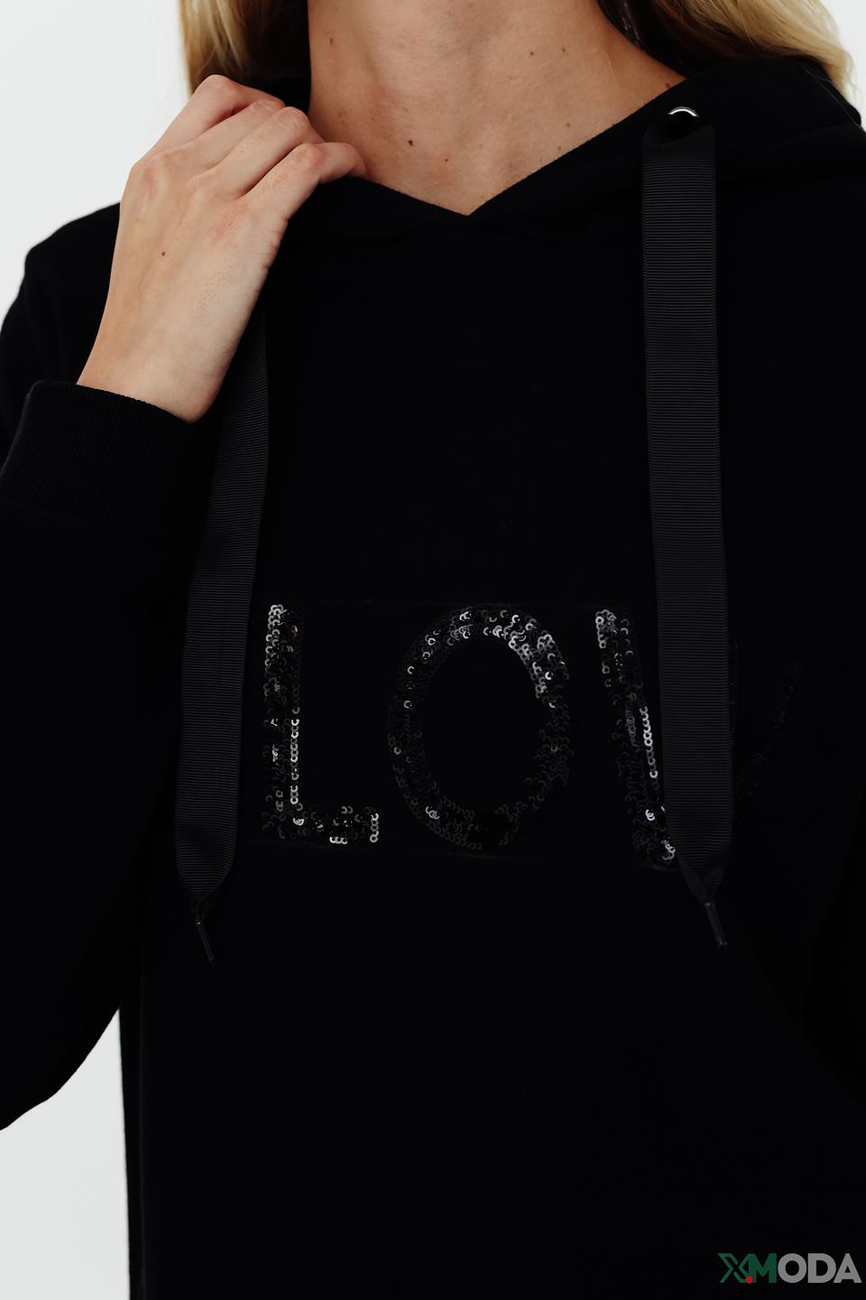 Толстовка Pezzo с надписью чёрная