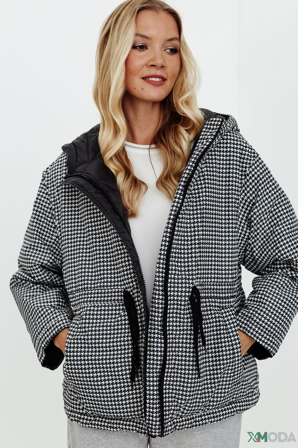 Куртка Pezzo в клетку чёрная