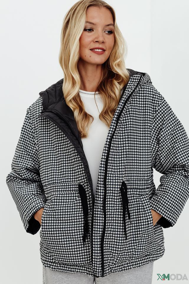 Куртка Pezzo в клетку чёрная