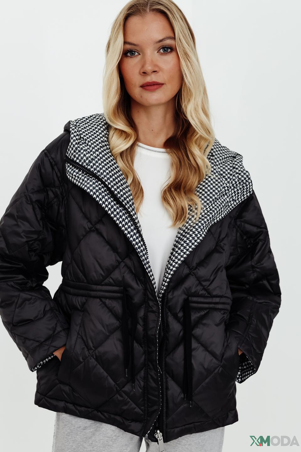 Куртка Pezzo в клетку чёрная