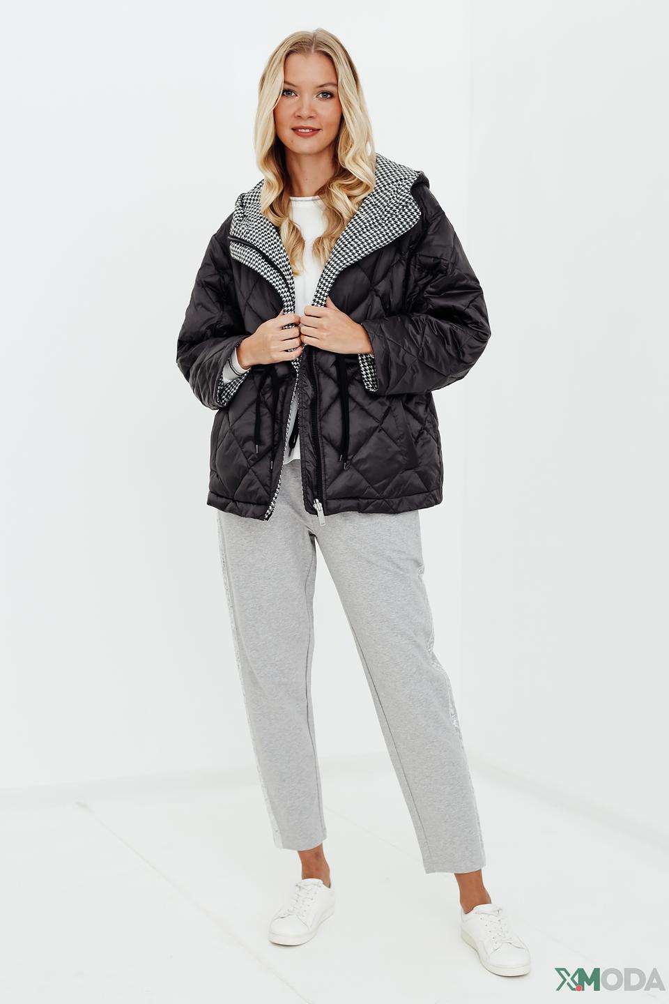 Куртка Pezzo в клетку чёрная