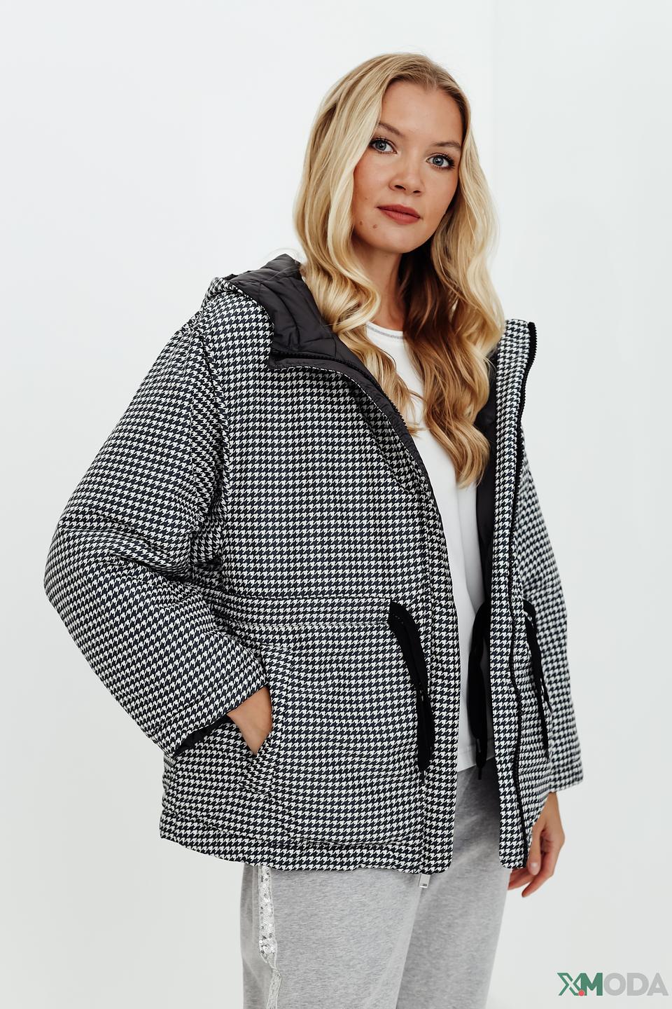 Куртка Pezzo в клетку чёрная