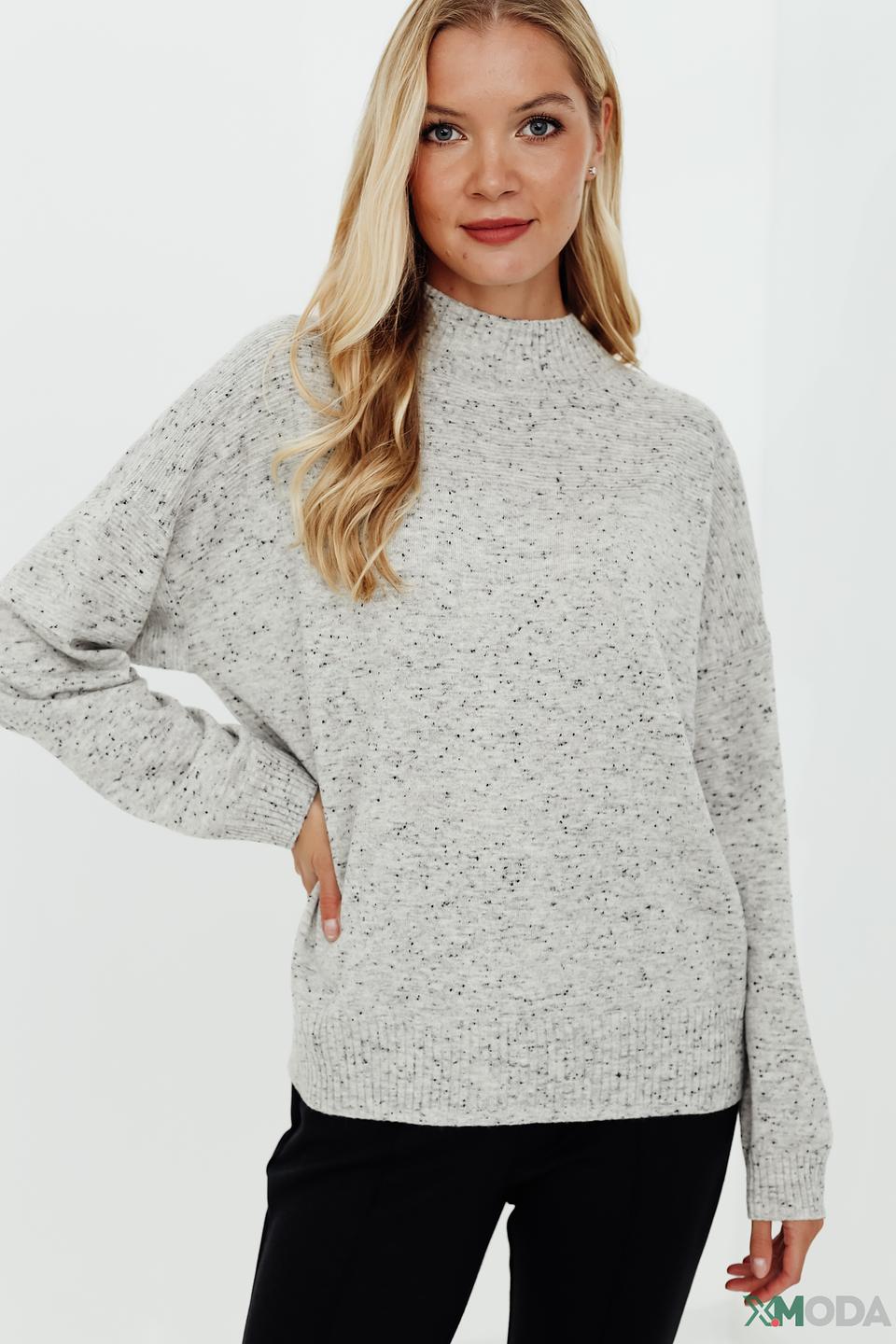 Пуловер Pezzo меланж с горлом