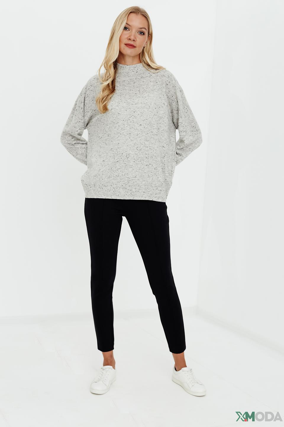 Пуловер Pezzo меланж с горлом