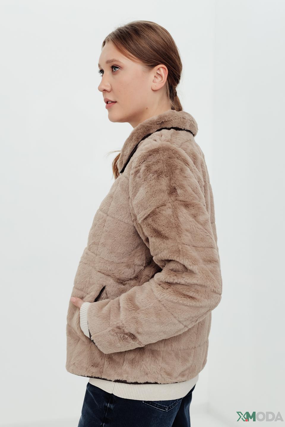 Куртка Pezzo искусственный мех бежевая