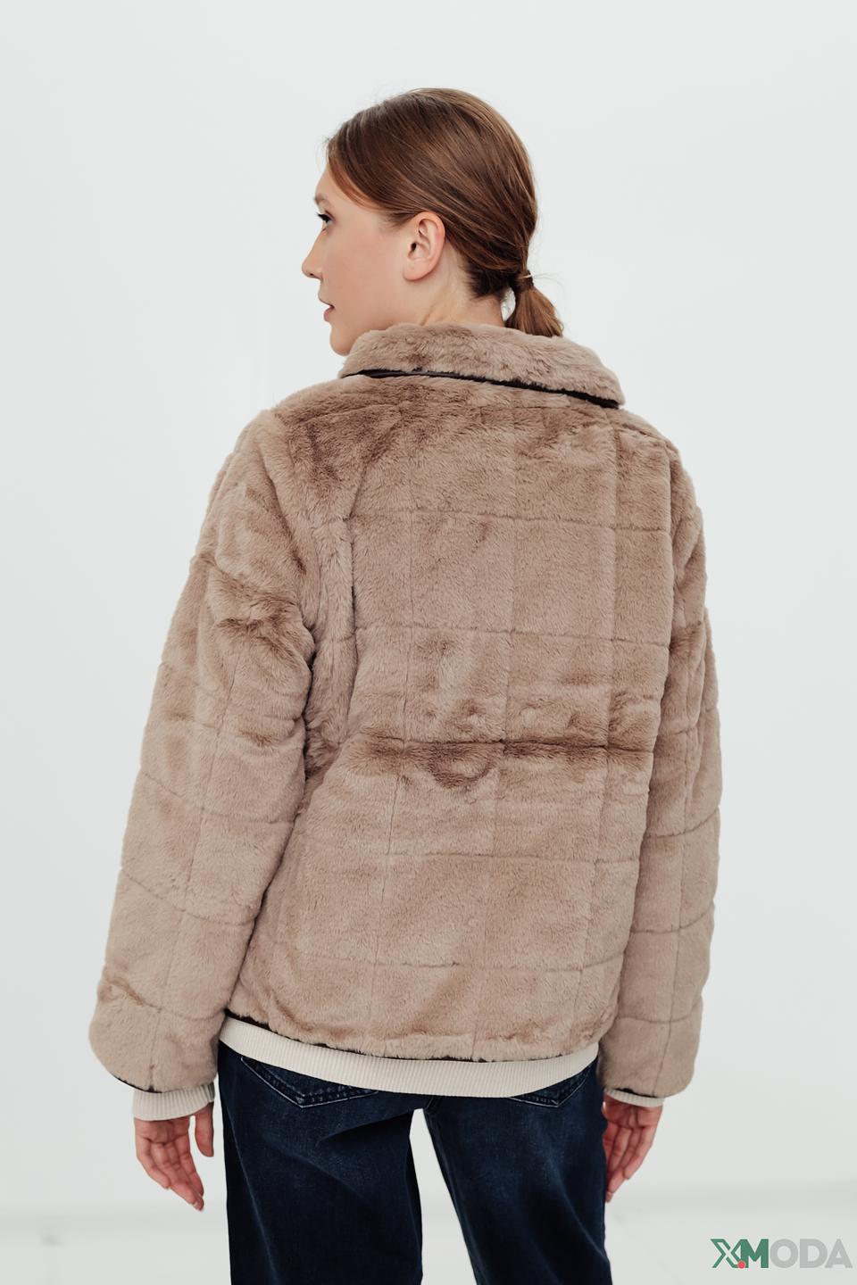 Куртка Pezzo искусственный мех бежевая