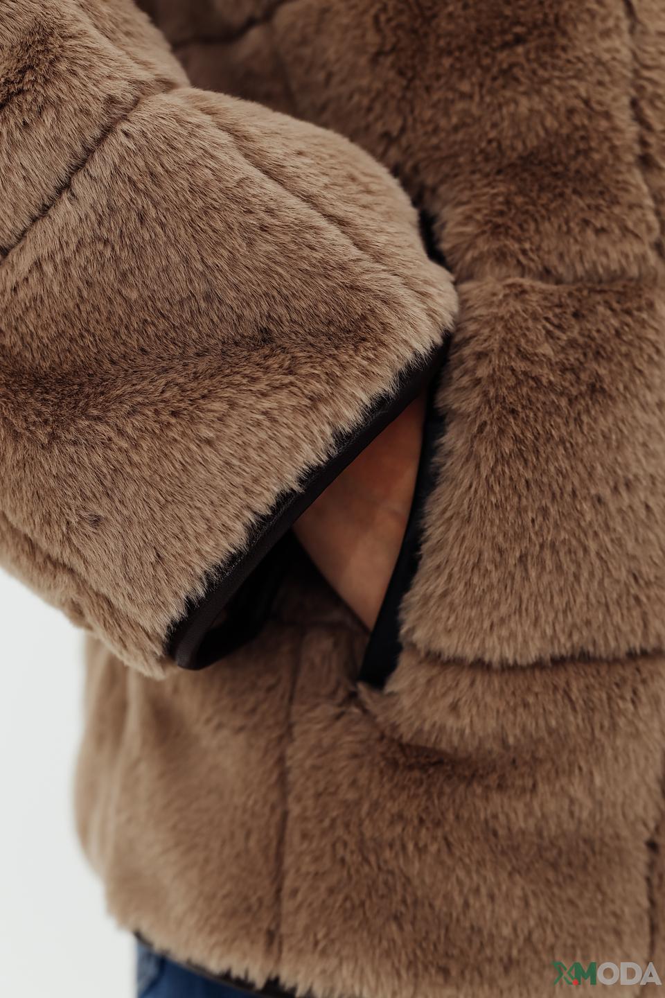 Куртка Pezzo искусственный мех бежевая