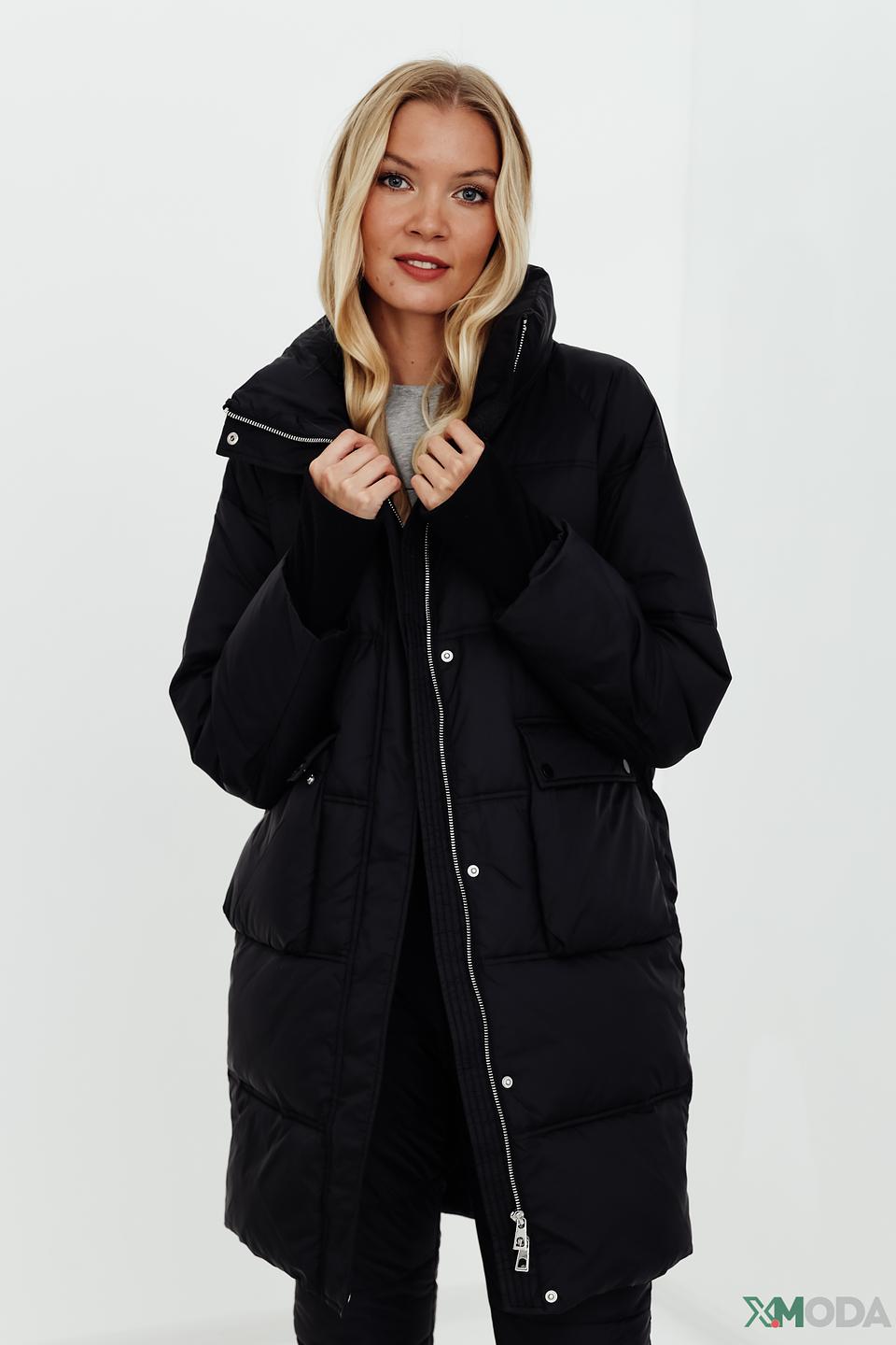 Пальто Pezzo чёрное стеганое