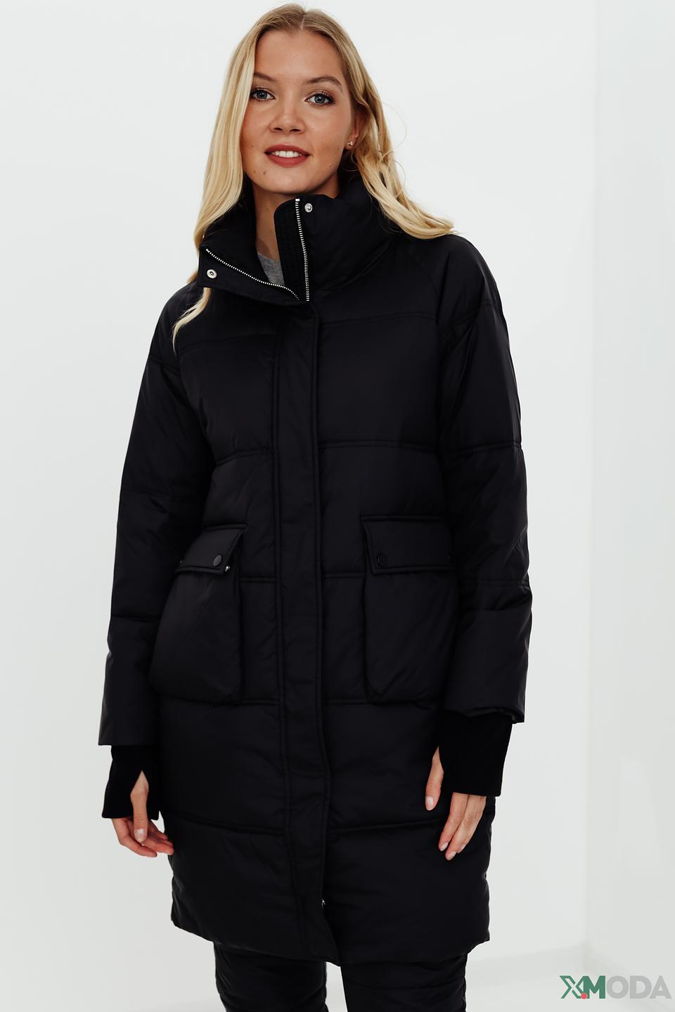 Пальто Pezzo чёрное стеганое