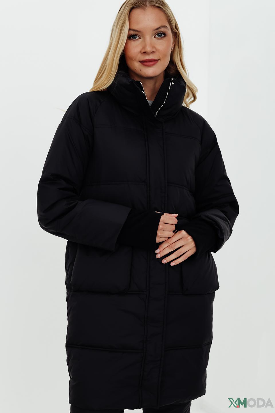 Пальто Pezzo чёрное стеганое