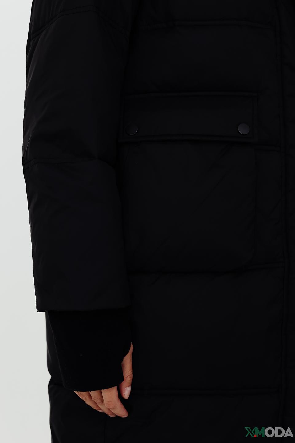 Пальто Pezzo чёрное стеганое