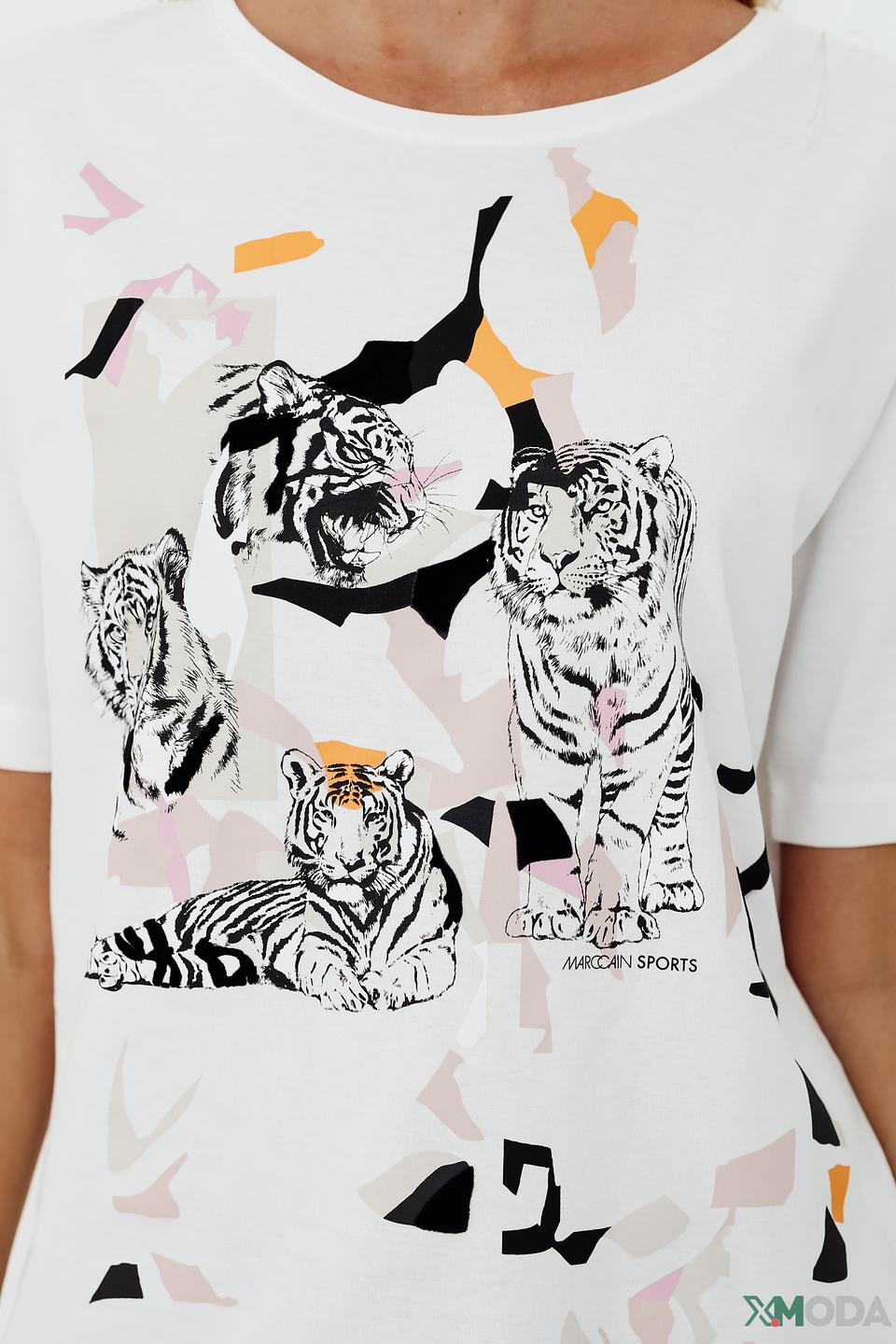 Футболка Marc Cain Sports с тиграми