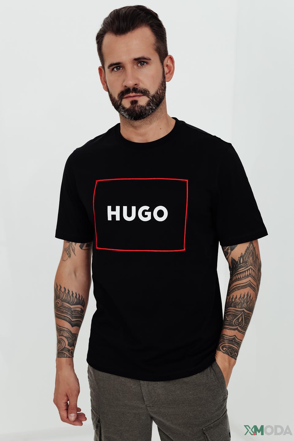 Футболка Hugo логотип чёрная