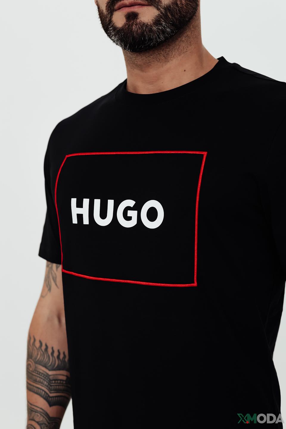 Футболка Hugo логотип чёрная