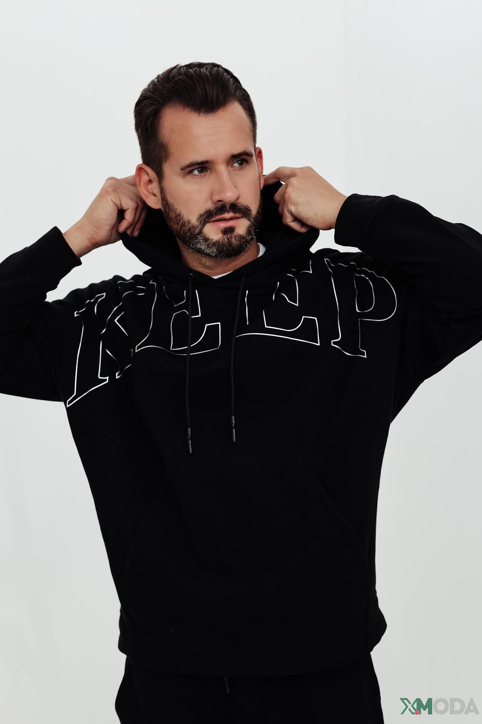 Толстовка Pezzo с надписью KEEP чёрная