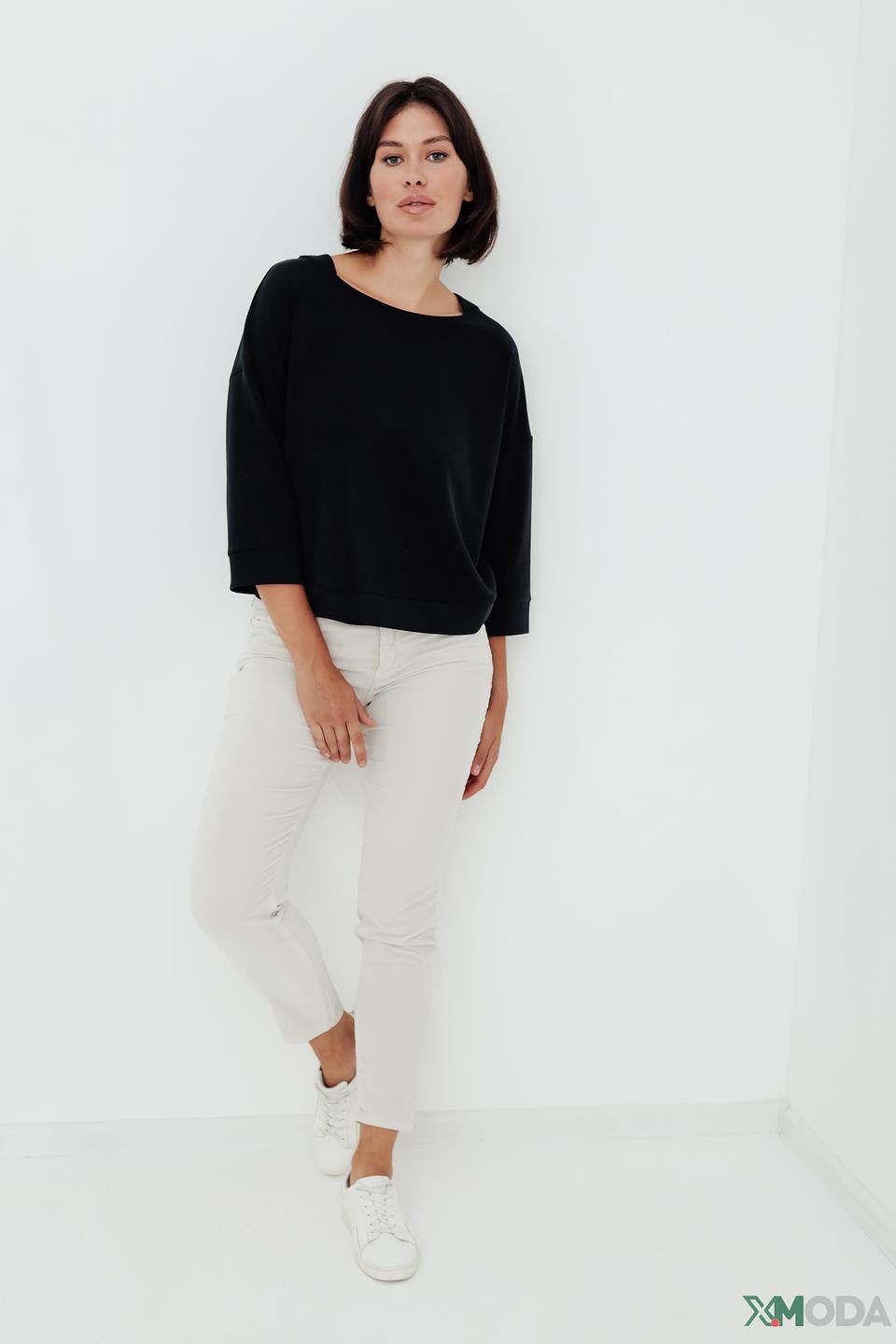 Пуловер Margittes чёрный с 3/4 рукавом