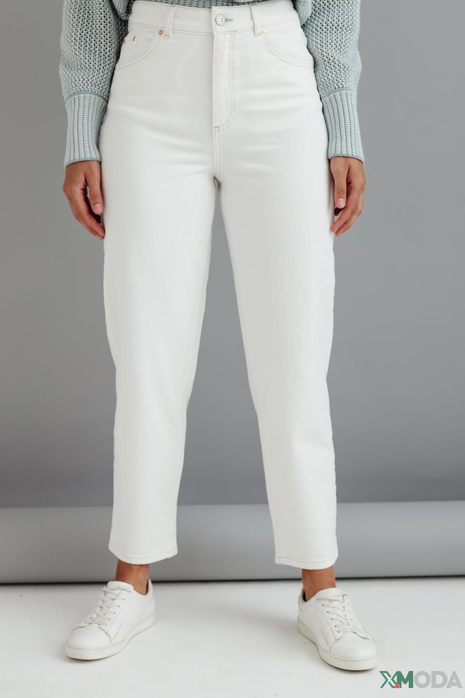 Джинсы Oui белые mom fit