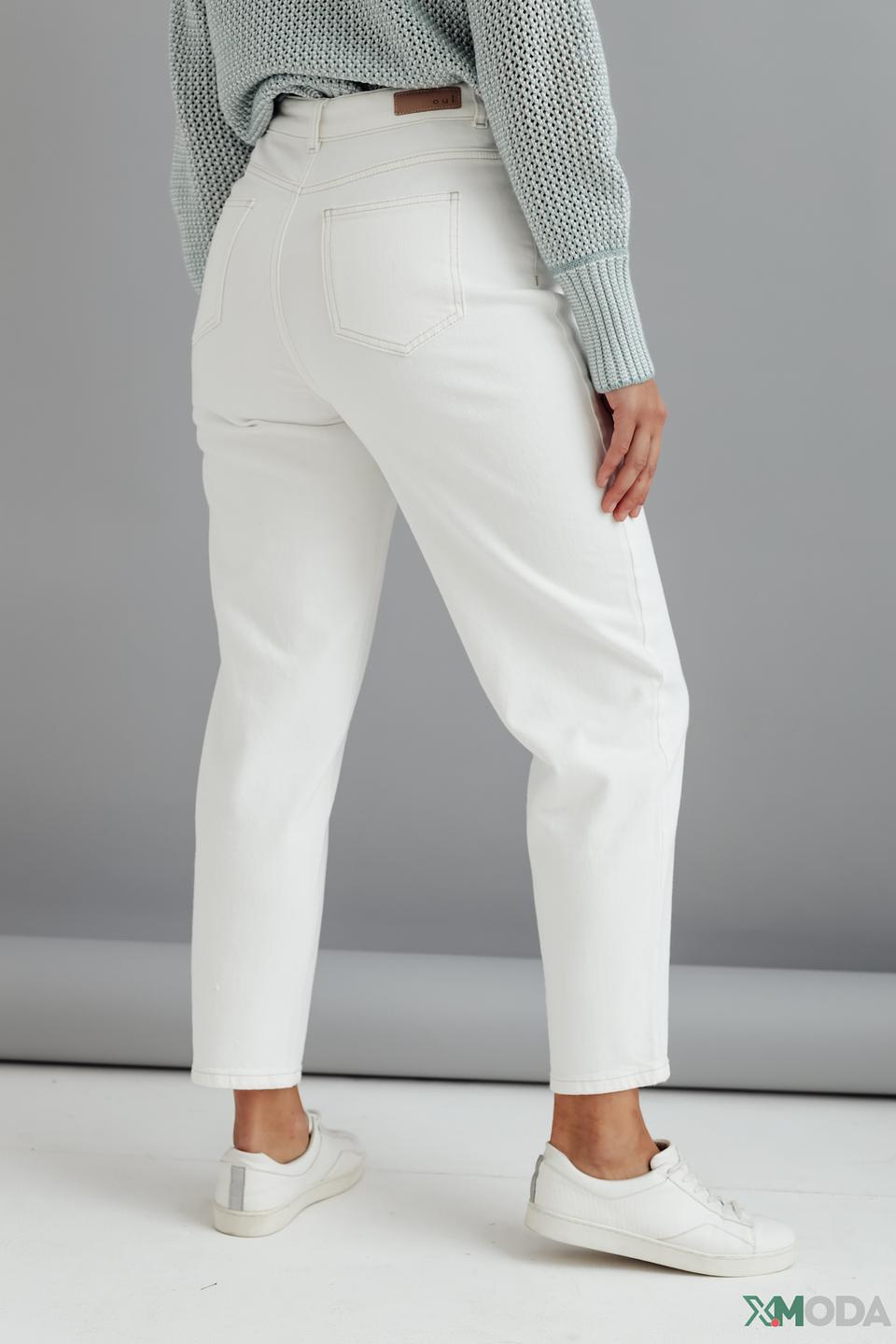 Джинсы Oui белые mom fit