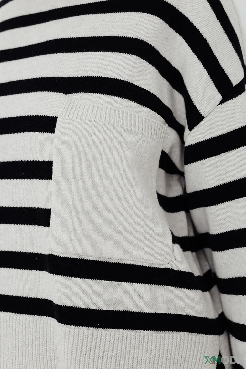 Пуловер Oui в полоску