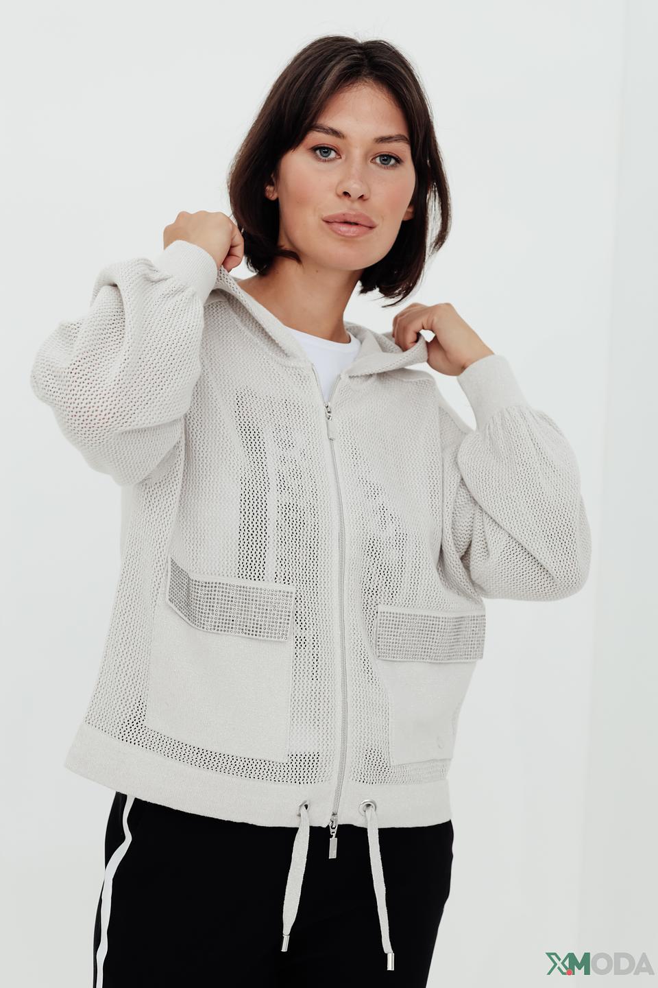 Жакет Monari с сетчатыми вставками бежевый