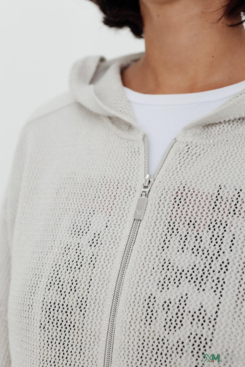 Жакет Monari с сетчатыми вставками бежевый