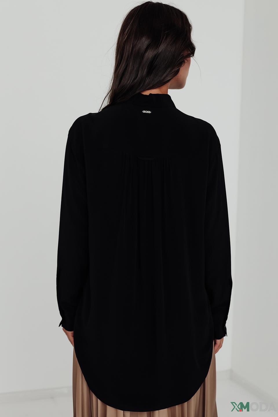 Блуза Boss Black чёрная с воротником