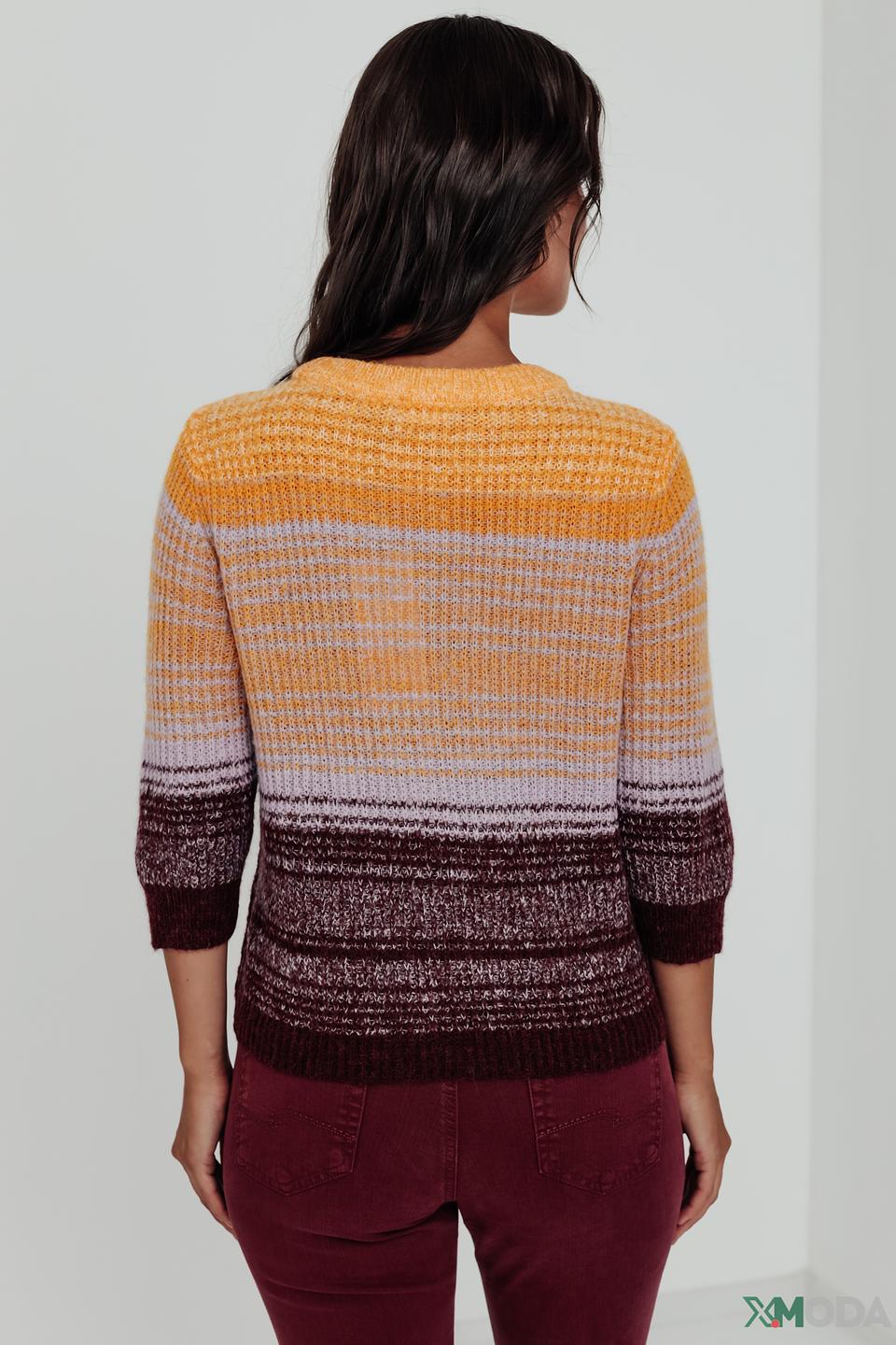 Пуловер Taifun в полоску горчичный