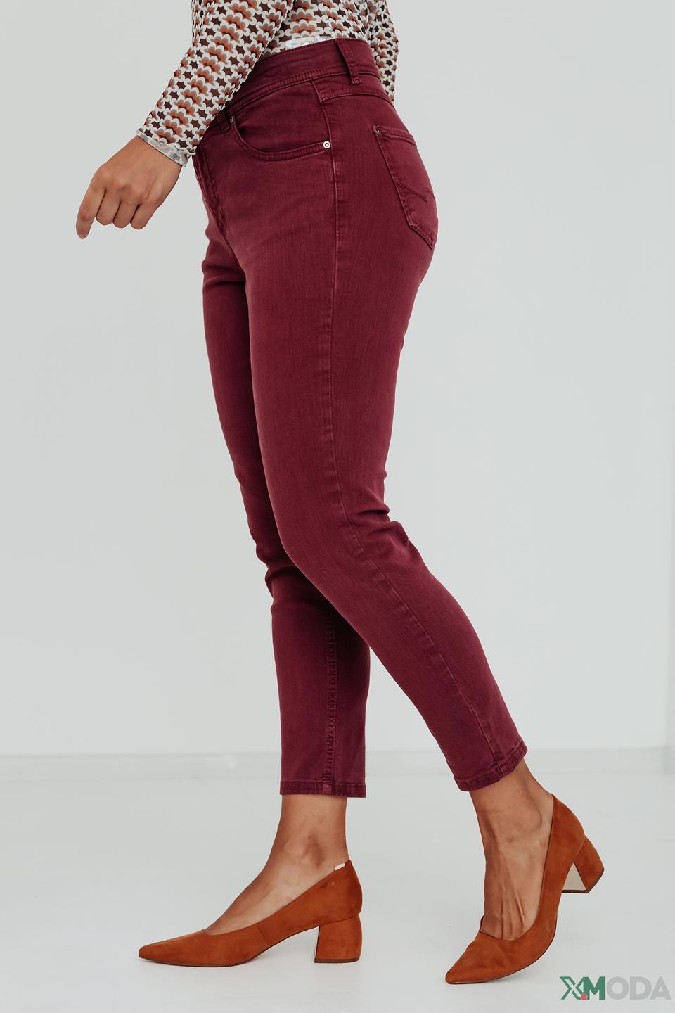 Джинсы Angels бордовые скинни