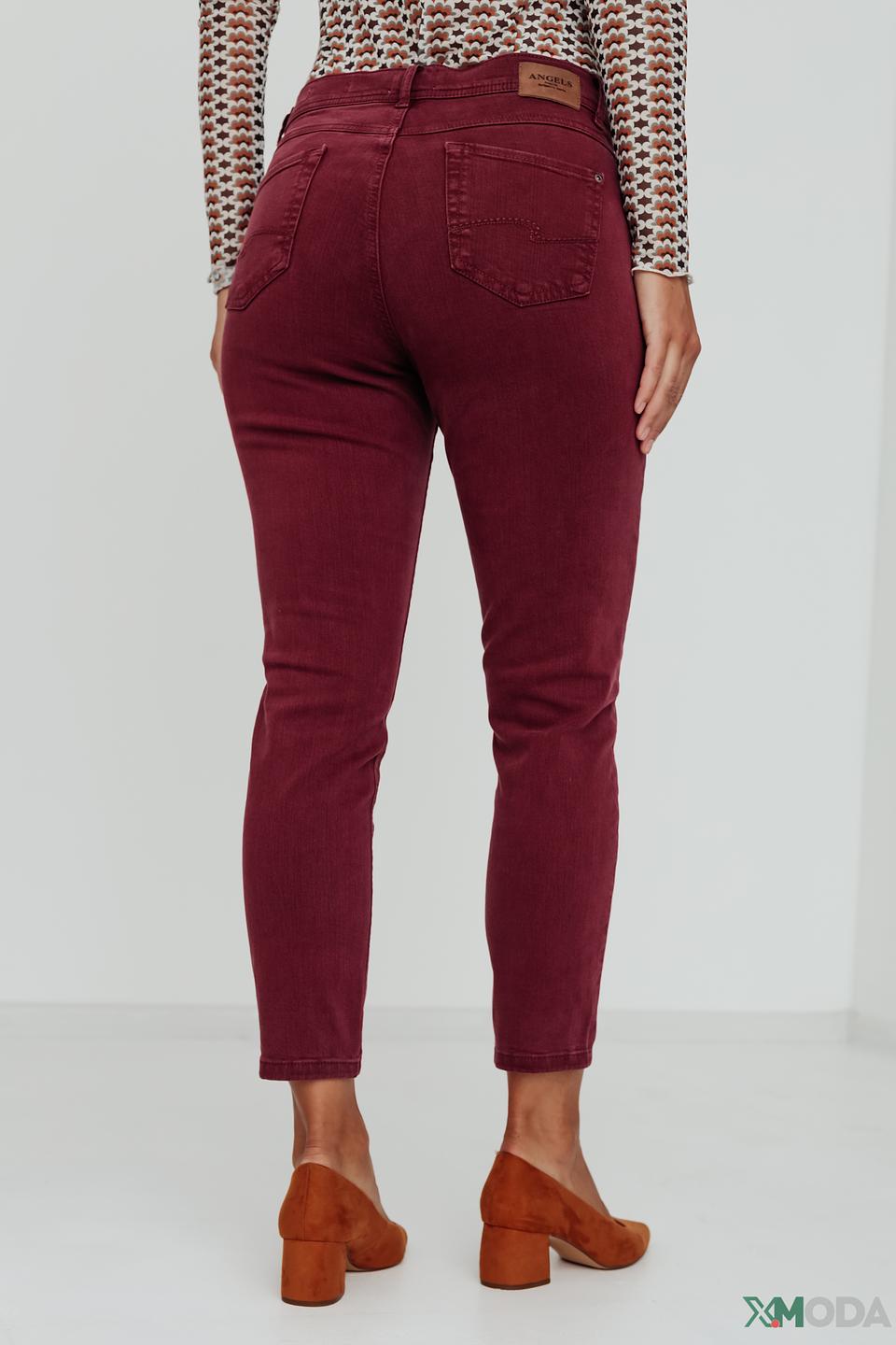 Джинсы Angels бордовые скинни