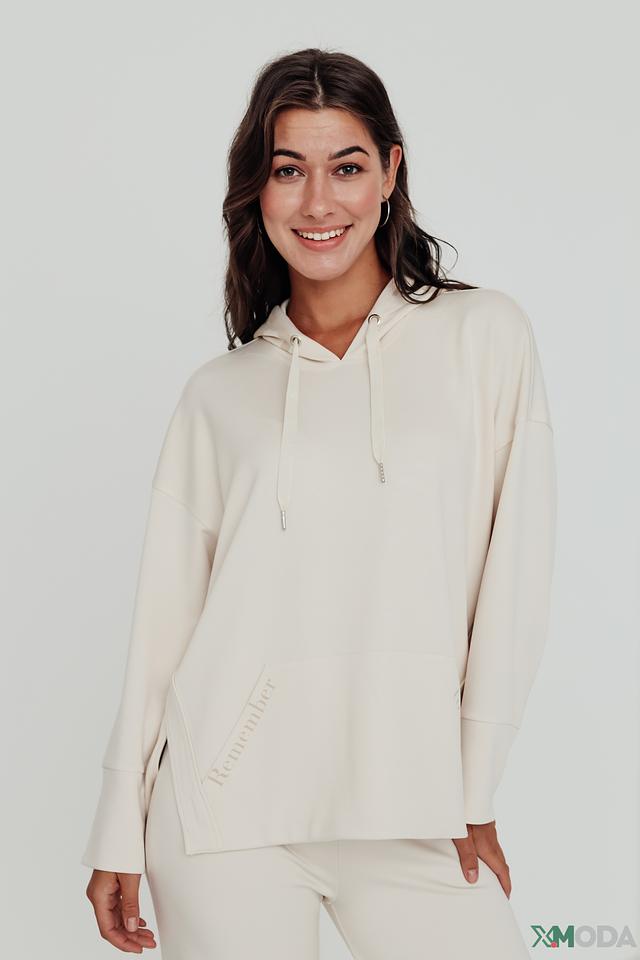 Пуловер Lecomte с капюшоном бежевый