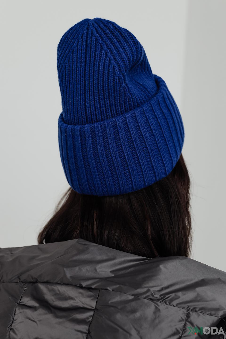 Шапка Roeckl синяя с логотипом