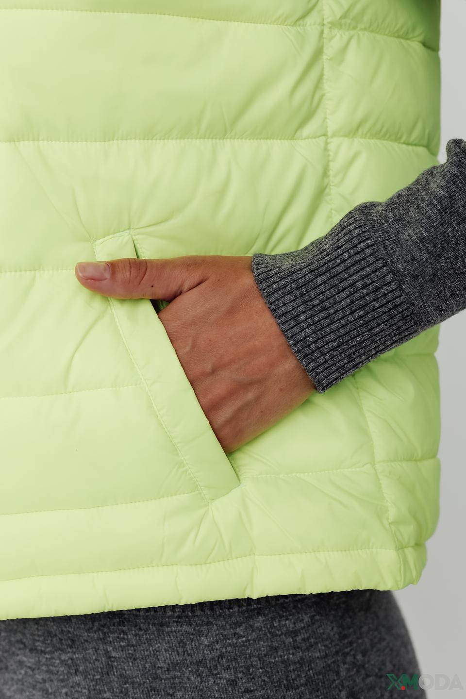 Жилет Pezzo лайм с капюшоном