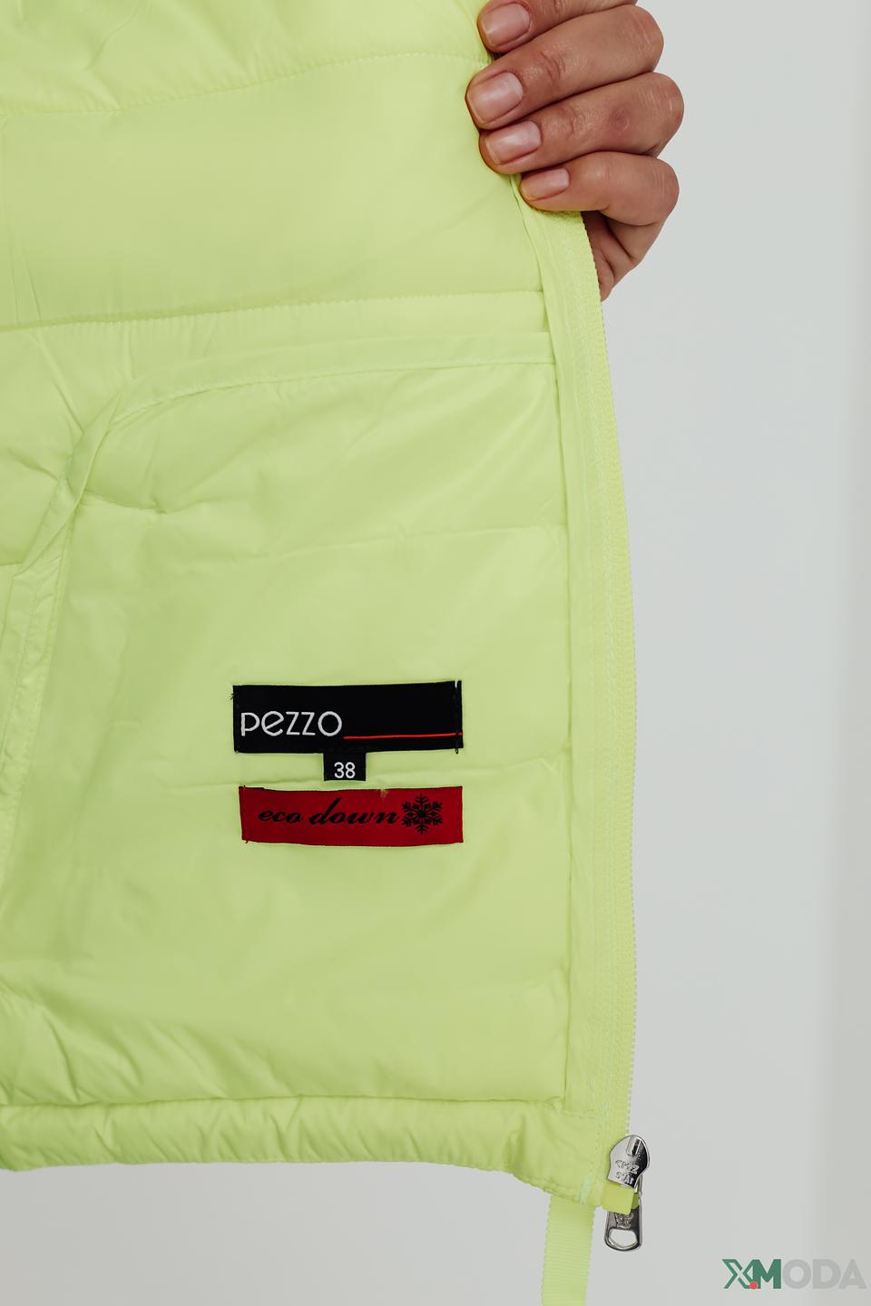 Жилет Pezzo лайм с капюшоном