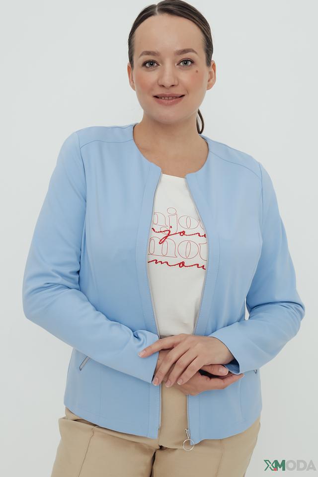 Жакет Frank Walder голубой приталенный