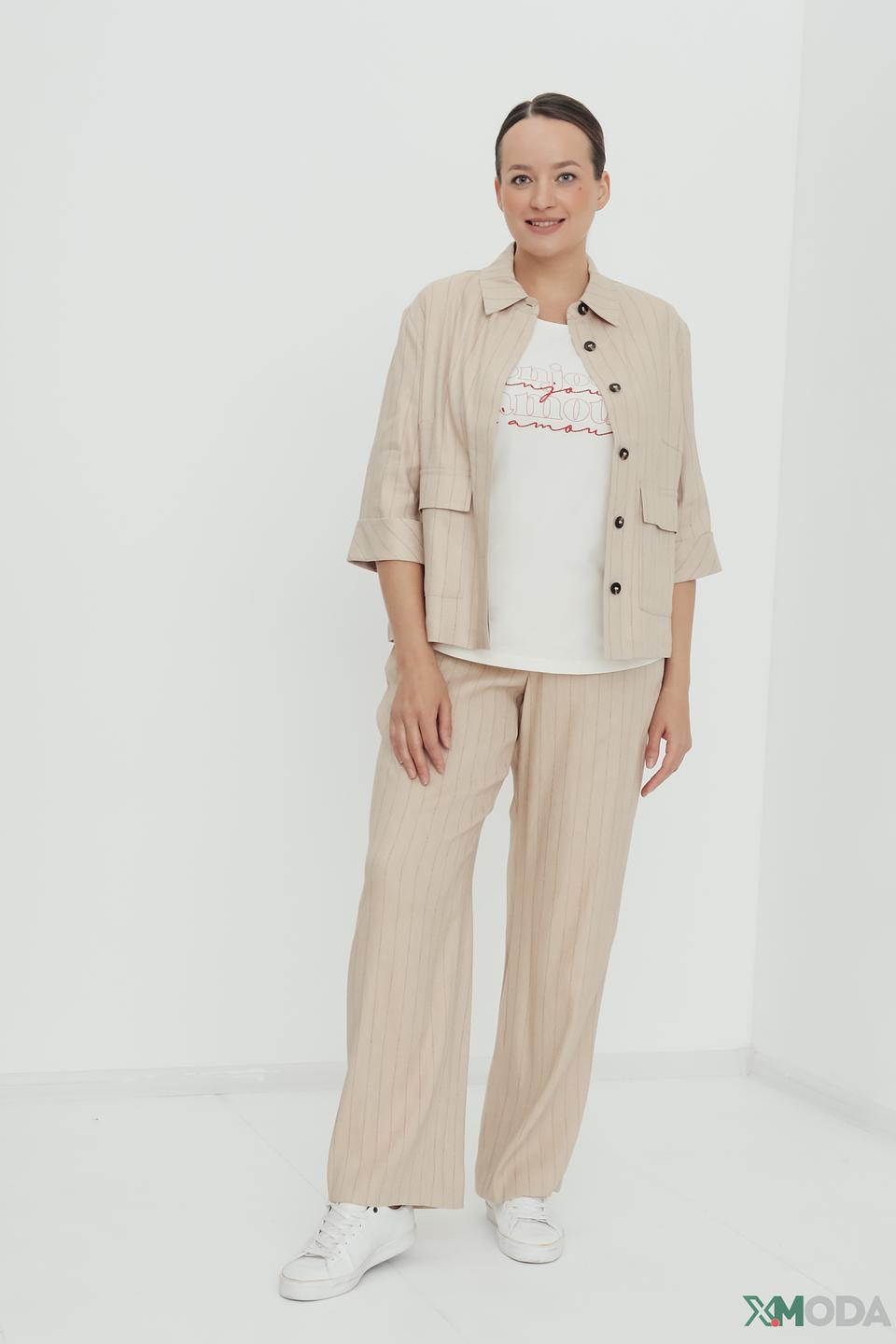 Брюки Gerry Weber в полоску бежевые