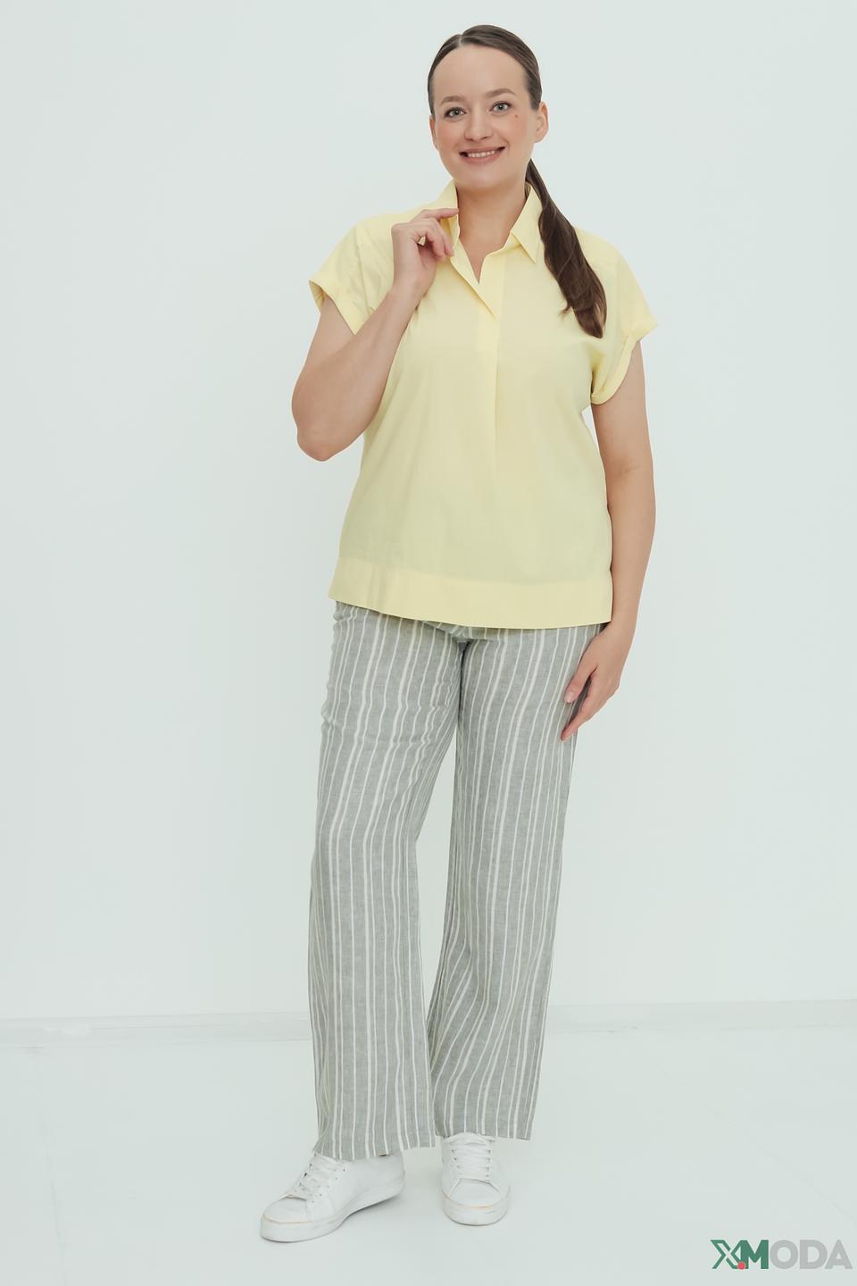 Блуза Bianca с коротким рукавом, лимонная