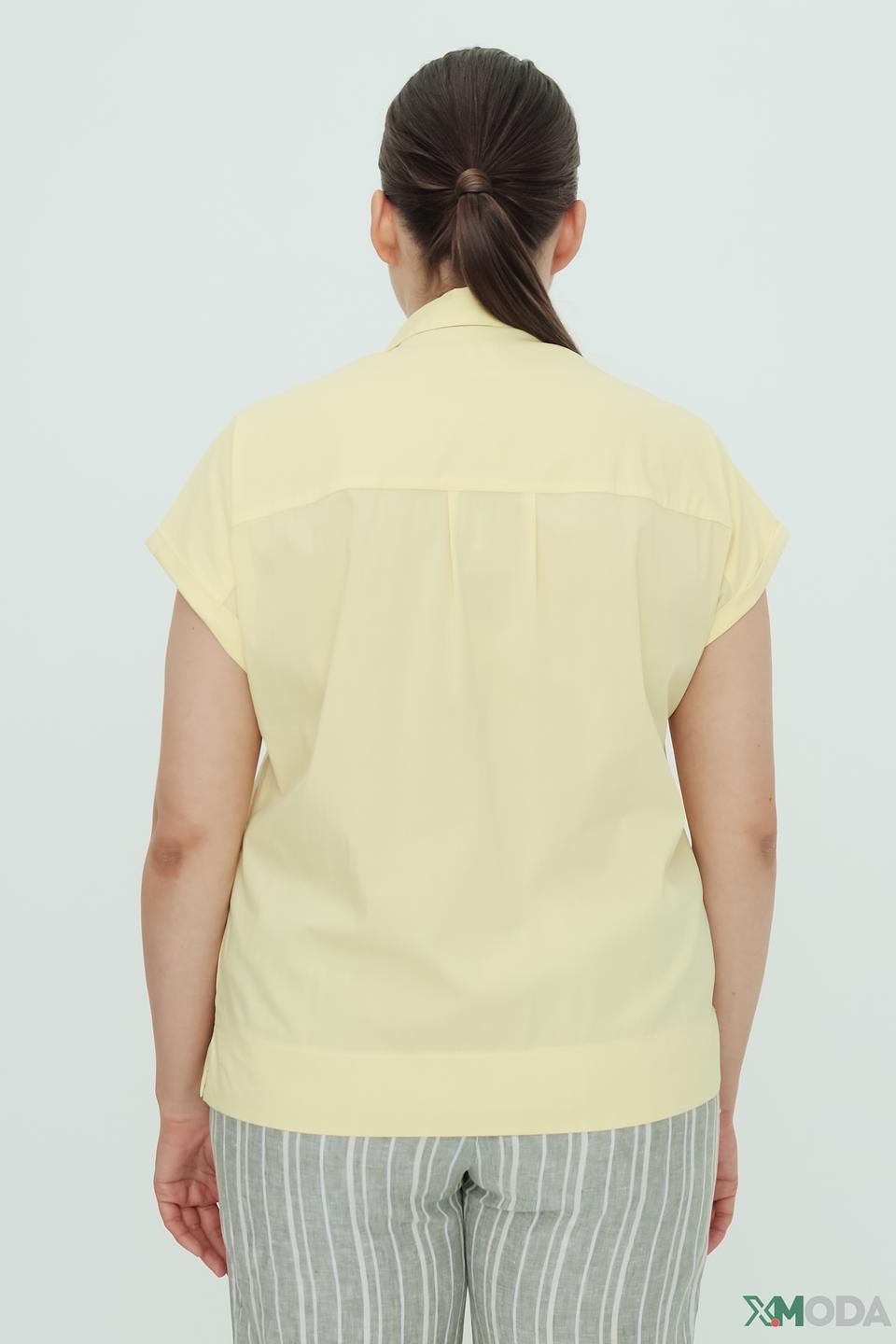 Блуза Bianca с коротким рукавом, лимонная
