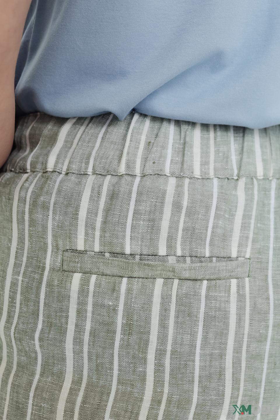 Брюки льняные в полоску Olsen