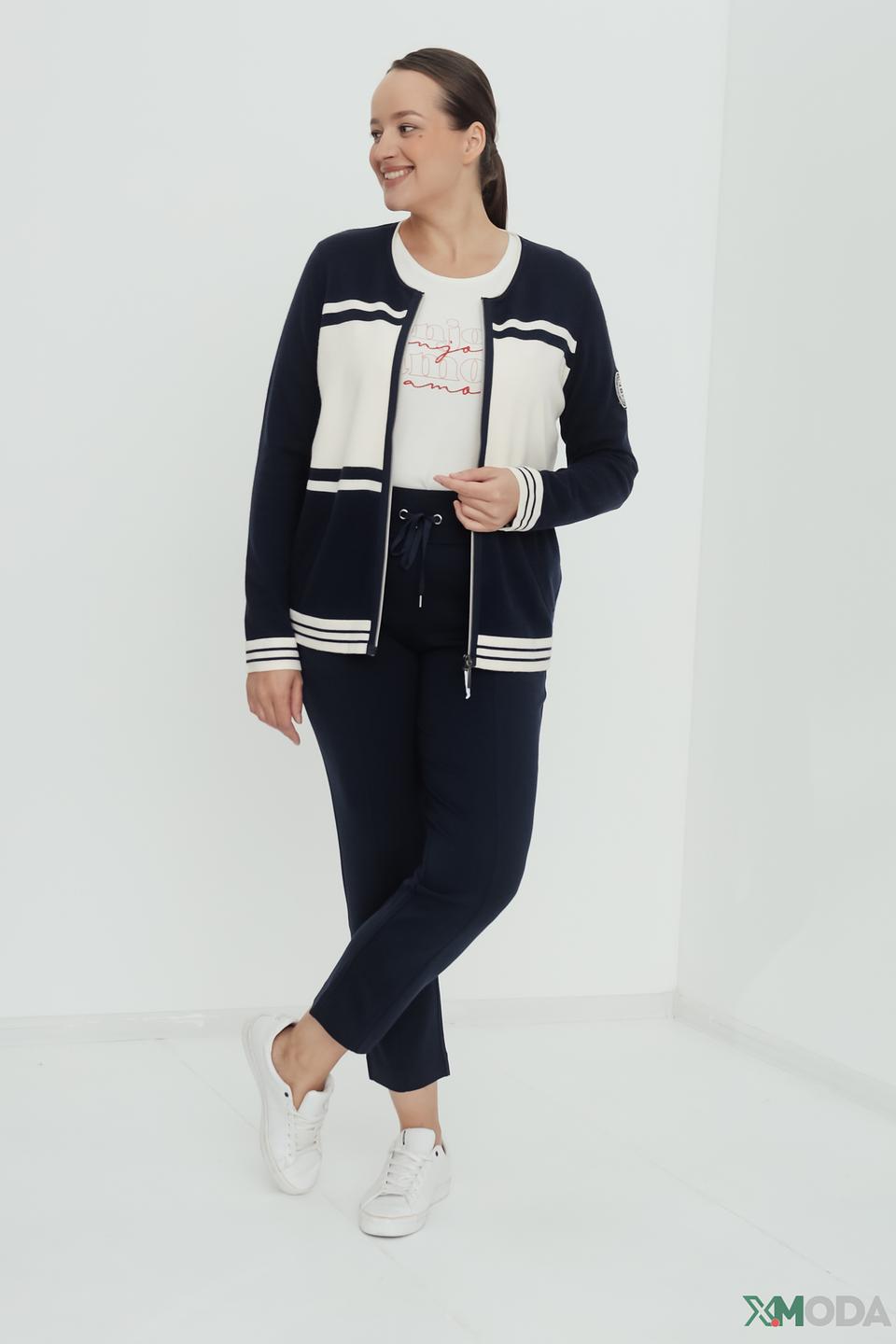 Жакет Olsen с полосками темно-синий