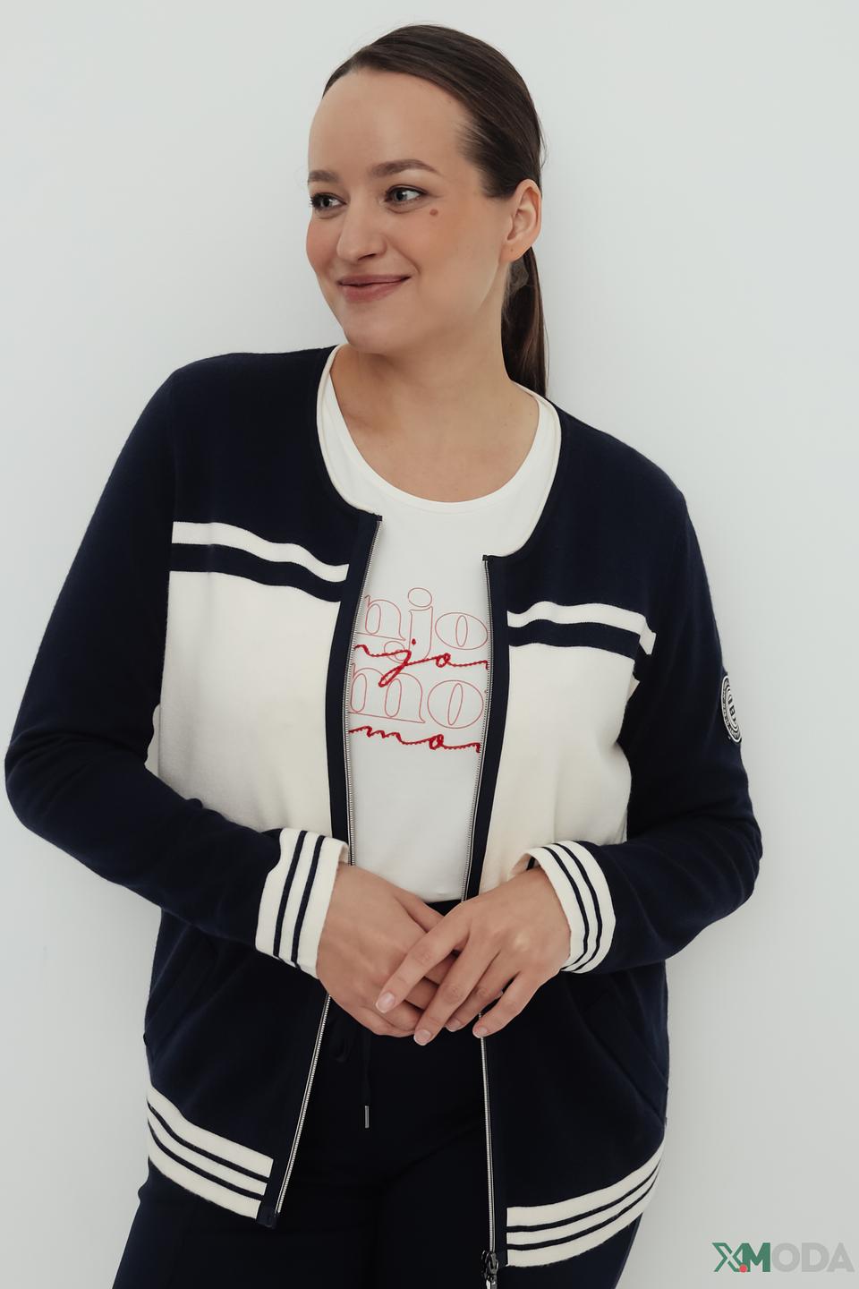 Жакет Olsen с полосками темно-синий