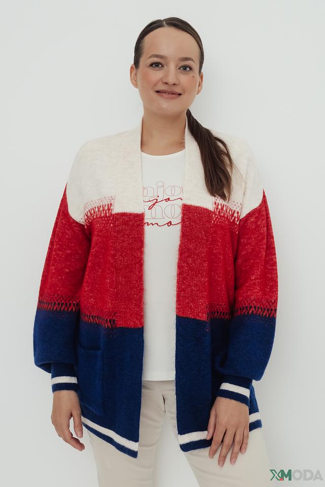 Жакет Olsen color block красный